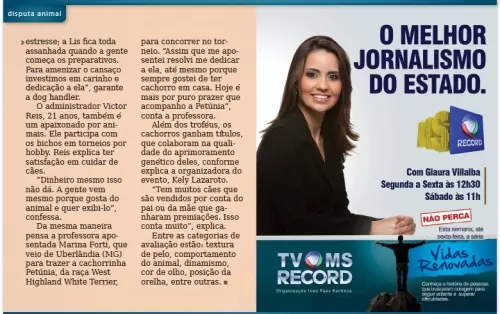 Lis na reportagem sobre a exposição de cães ocorrida em Campo Grande-MS.
